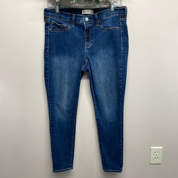 Gap 1969 Easy Leggings Denim Jeans Mid Rise Ankle Size 12 Regular / 31R - Picture 1 of 15